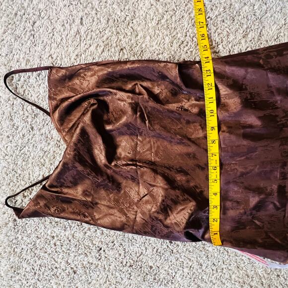 Missguided Y2K ASYM Cami Drape Satin Midi Wrap Dress US SZ 8 NWT Cocktail - Picture 3 of 4